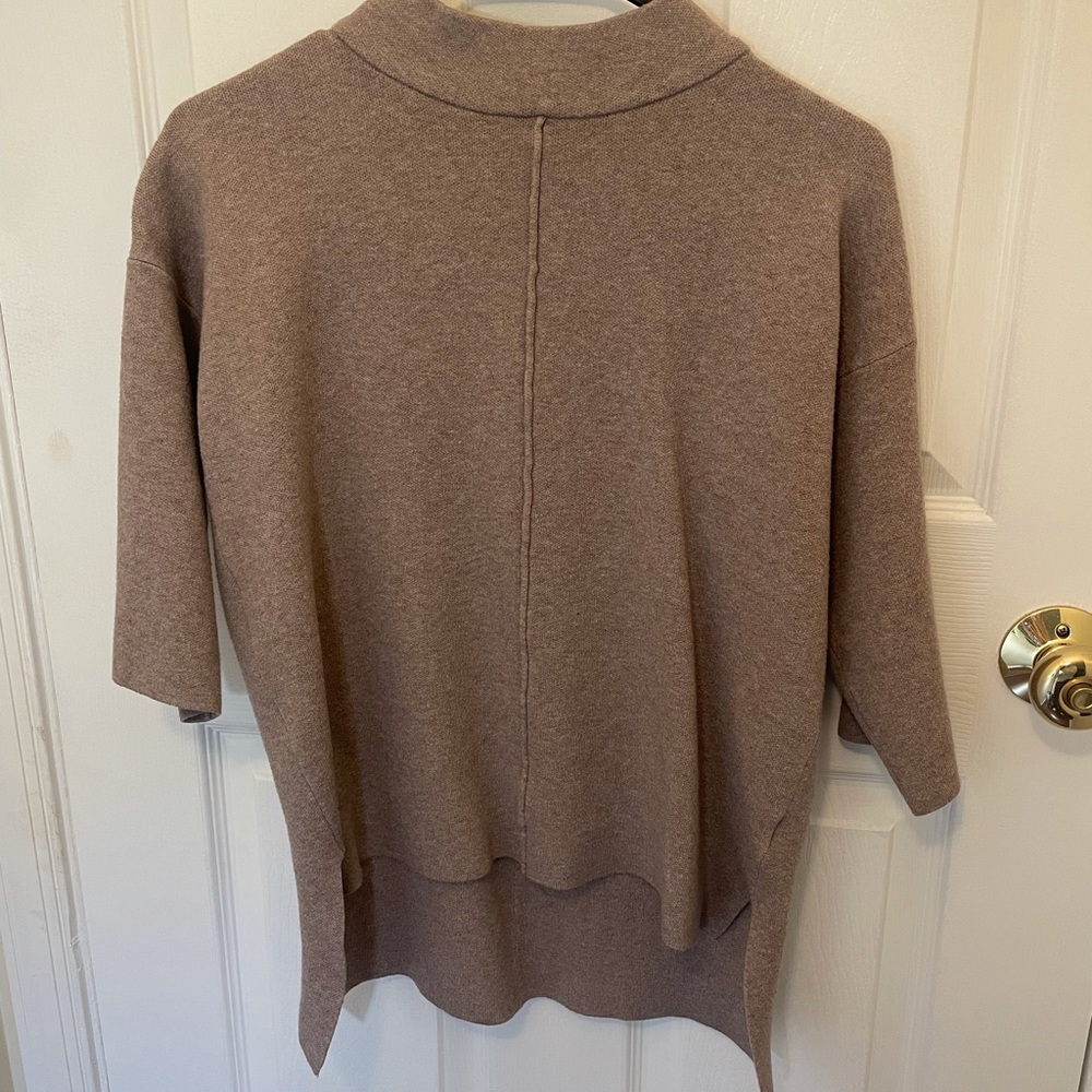 Rachel Zoe Mock Neck Tan Sweater S